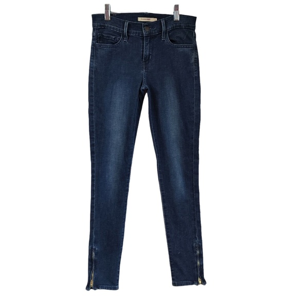 Levi's 710 Super Skinny Stretch Jeans Women's Size 27 Zipper Ankle - Picture 1 of 12